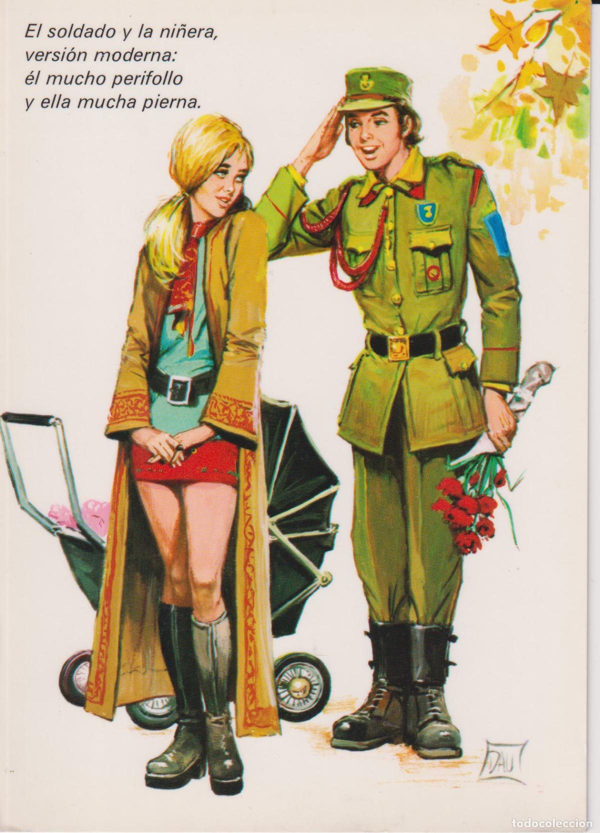 Postales: ILUSTRADOR: DAU, EL SOLDADO Y LA NI&Ntilde;ERA &ndash; COLECCION PERLA 117/4 &ndash; S/C