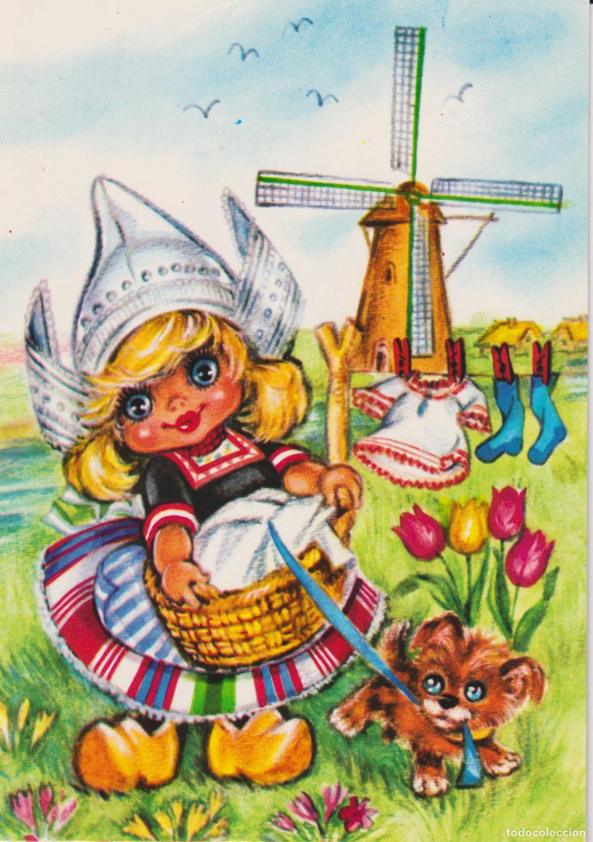 Postales: ILUSTRADOR: DESCONOCIDO, NI&Ntilde;A HOLANDESA &ndash; KR&Uuml;GER 491125 &ndash; ESCRITA