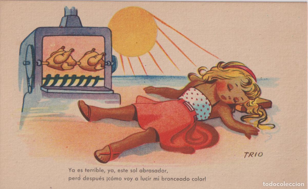 Postales: ILUSTRADOR: TRIO, SOL ABRASADOR - EDICIONES TRIO SERIE 58 - ESCRITA