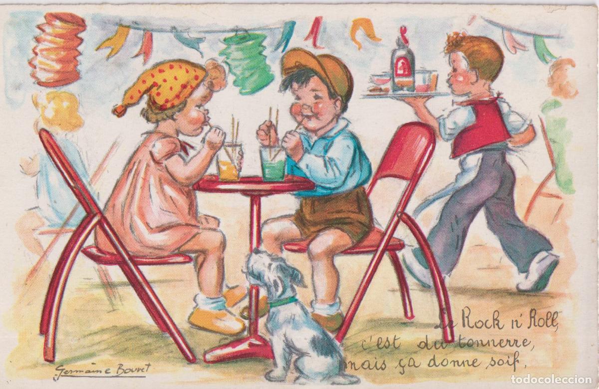 Postales: ILUSTRADOR: GERMAINE BOURET, EL ROCK AND ROLL ES GENIAL, PERO DA SED - SERIE 815 - ESCRITA 1953