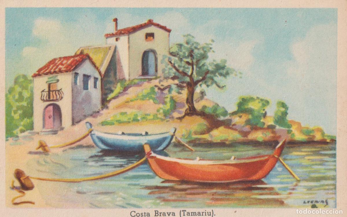 Postales: ILUSTRADOR: LIENAS, TAMARIU (COSTA BRAVA) CALA - ESCRITA 1946