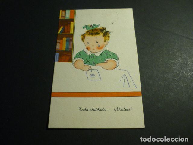 Postkarten: NI&Ntilde;A LLORANDO LECCION POSTAL ILUSTRADA