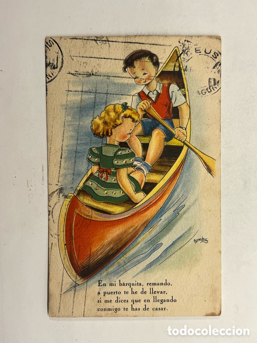 Postales: DIBUJOS Y CARICATURAS Postal ilustrada por Bombon. Editorial Artigas. Serie 58, Barcelona (a.1943)