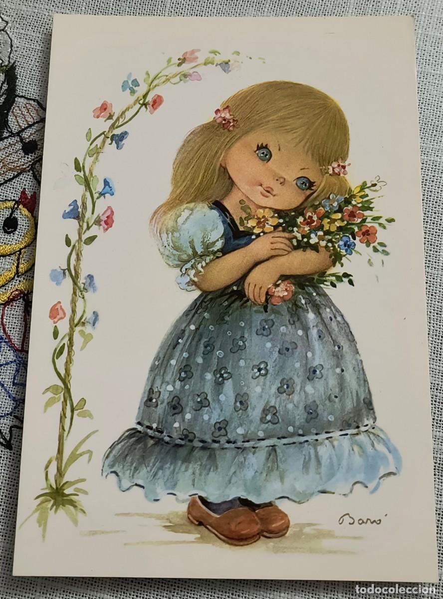 Postales: POSTAL | NI&Ntilde;A CON FLORES - CYZ 6078-C