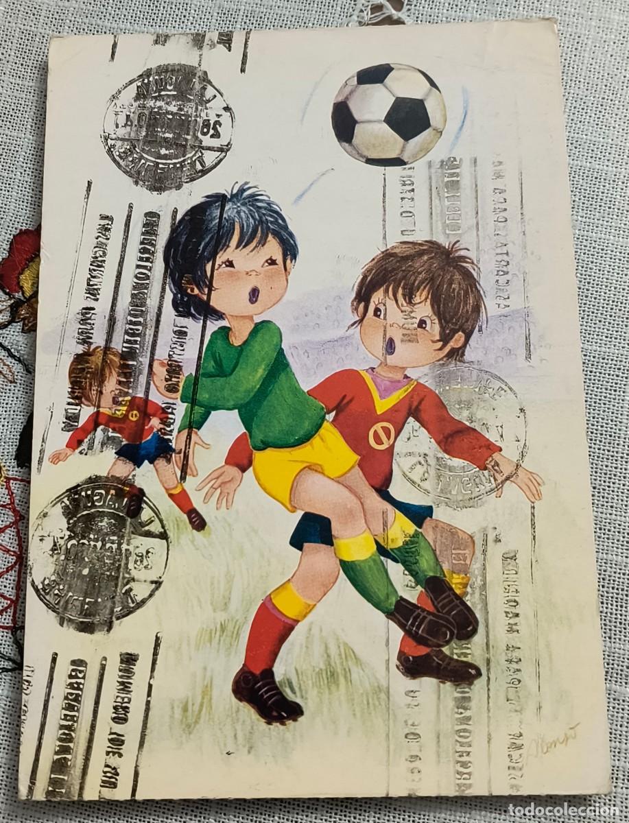 Postales: POSTAL | NI&Ntilde;OS FUTBOLISTAS - BERGAS