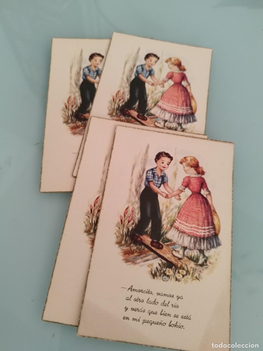 Postales: 4 tarjetas postales amorcito vamos ya. ilustraciones del artista Girona para la editorial Artigas.