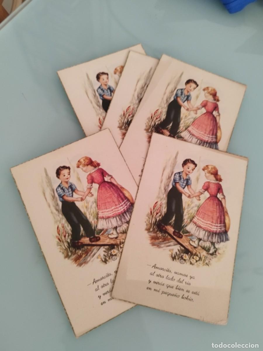 Postales: 5 tarjetas postales amorcito vamos ya. ilustraciones del artista Girona para la editorial Artigas.