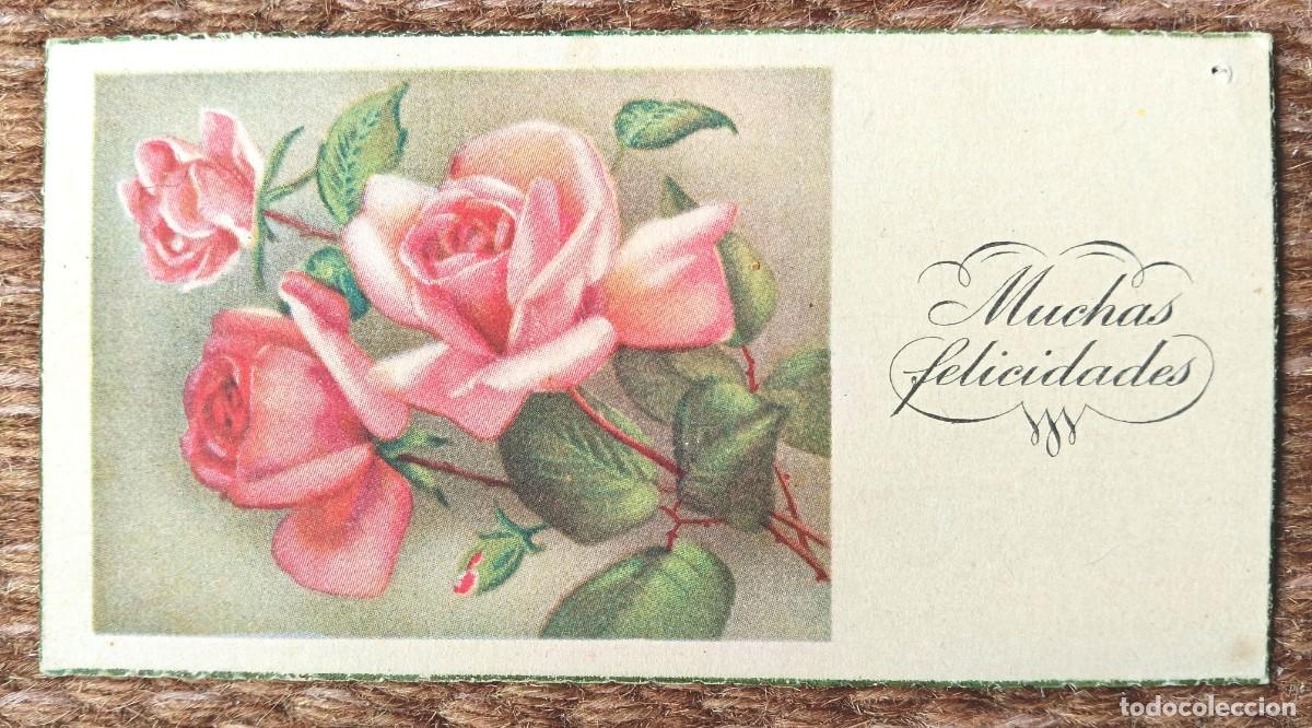 Postales: TARJETA MUCHAS FELICIDADES EN EL DIA DE SU SANTO CON ROSAS