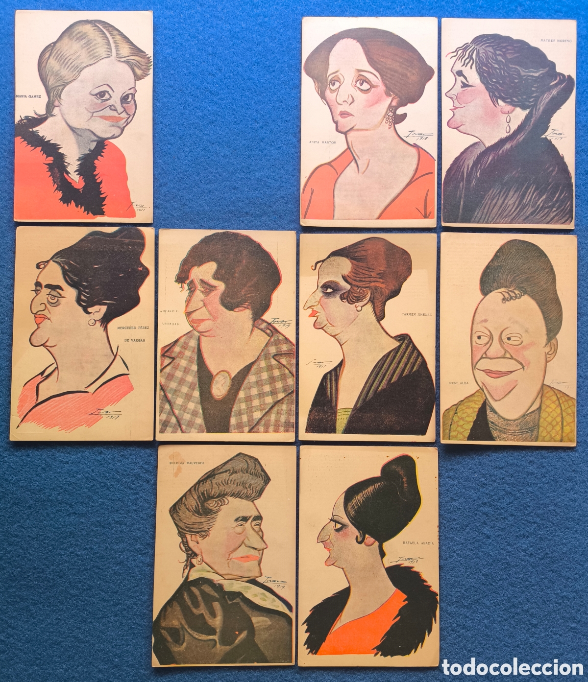 Postales: CINE ACTRIZ CARICATURA POSTAL ILUSTRADOR MANUEL TOVAR ED. PRENSA POPULAR C. 1915