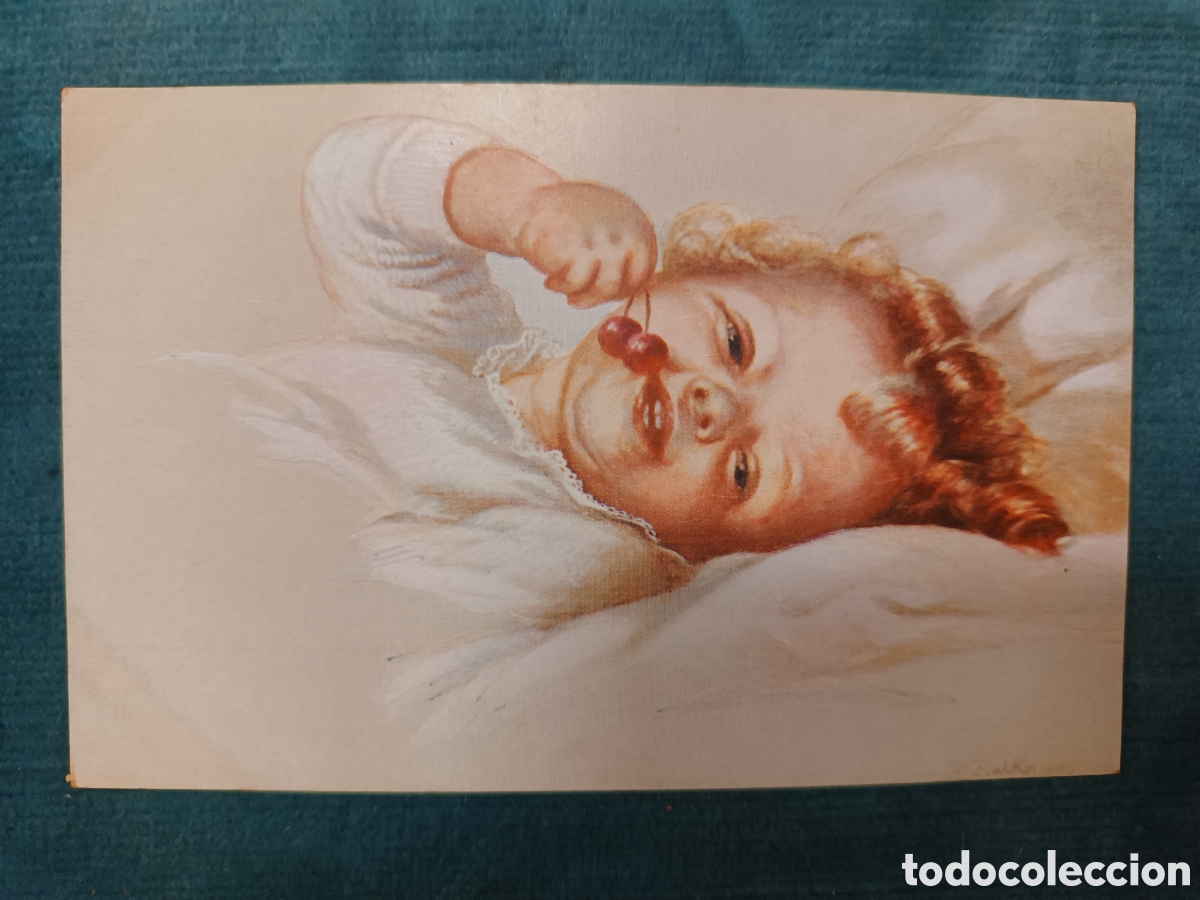 Postales: Ilustrada, antigua, Ni&ntilde;a 1928.
