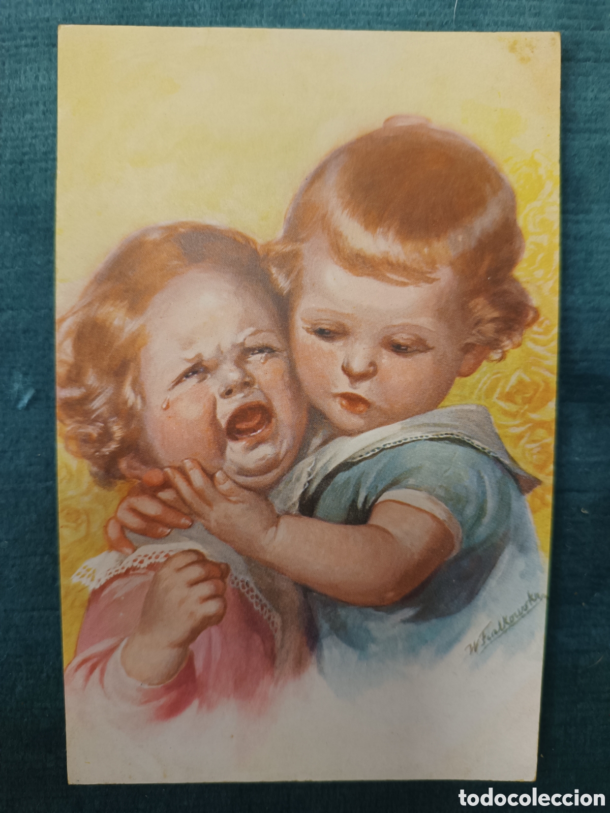 Postales: Ni&ntilde;a y ni&ntilde;o... Antigua. 1928