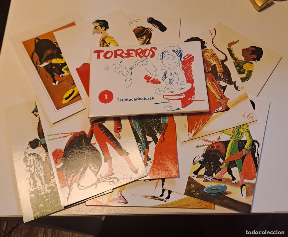 Postales: COLECCION 1O TARJETAS POSTALES CARICATURAS TOREROS - DAVILA