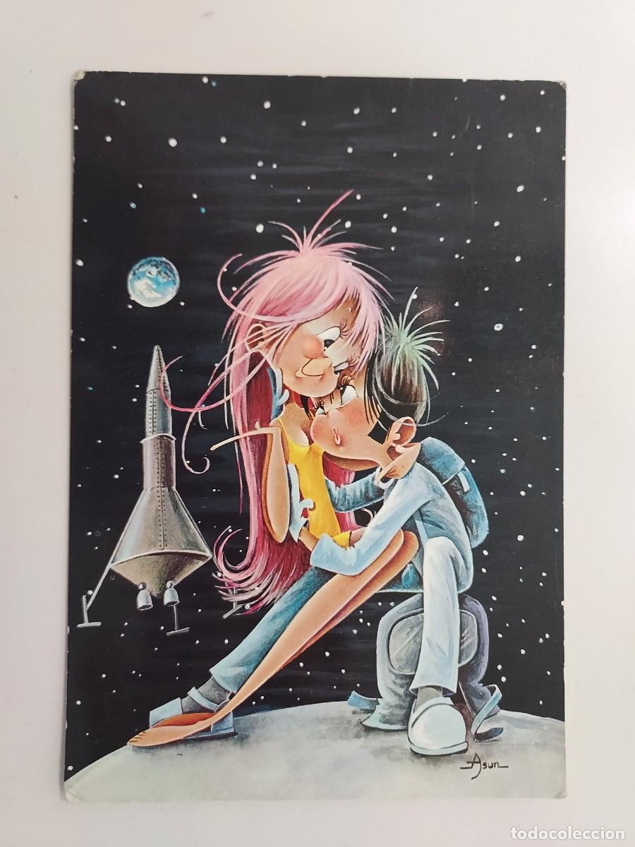 Postales: POSTAL ILUSTRADOR ASUN ASTRONAUTA COHETE ESPACIAL. 1969. SIN CIRCULAR. CYZ