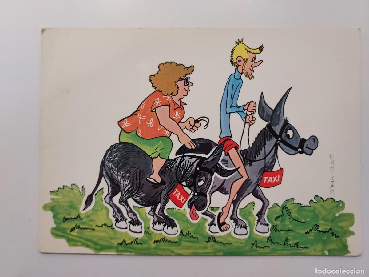 Postales: POSTAL ILUSTRADOR OLIVE-COMA. VACACIONES. TURISTAS EN BURRO TAXI. 1968. SAVIR. S/C