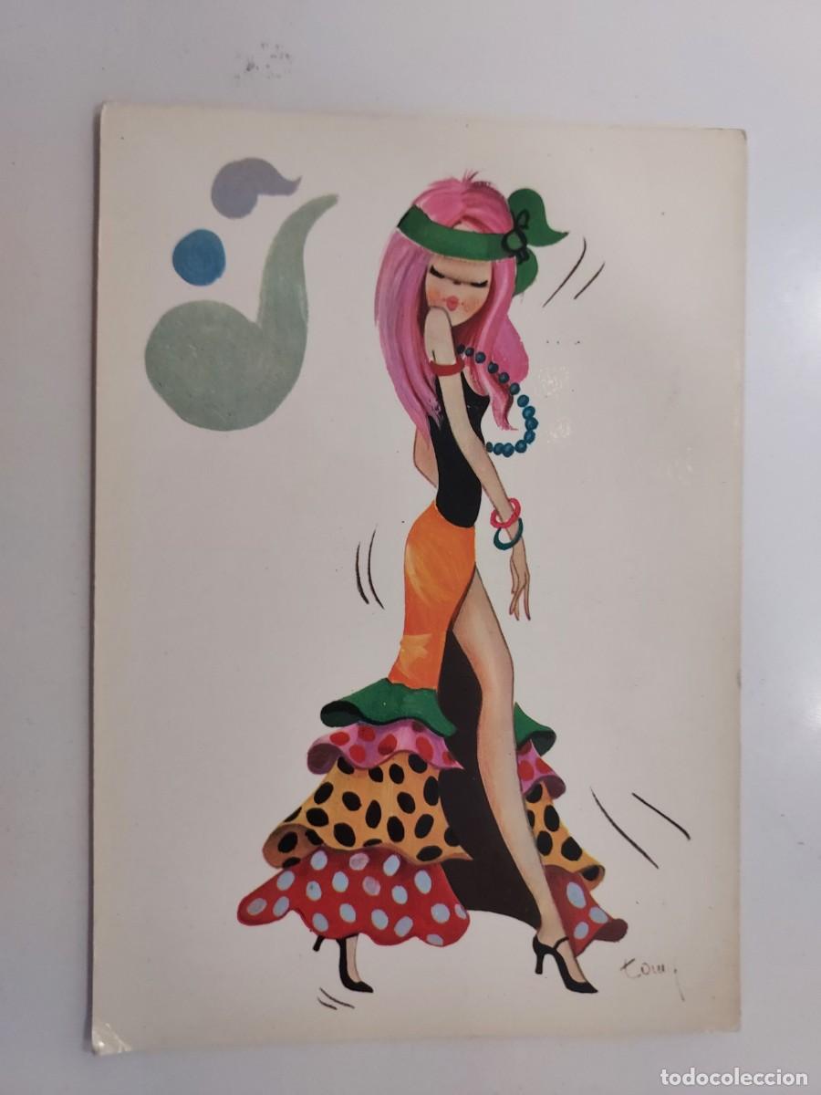 Postales: POSTAL ILUSTRADOR TOMY. CHICA HIPPIE FLAMENCA. 1970. SAVIR. S/C