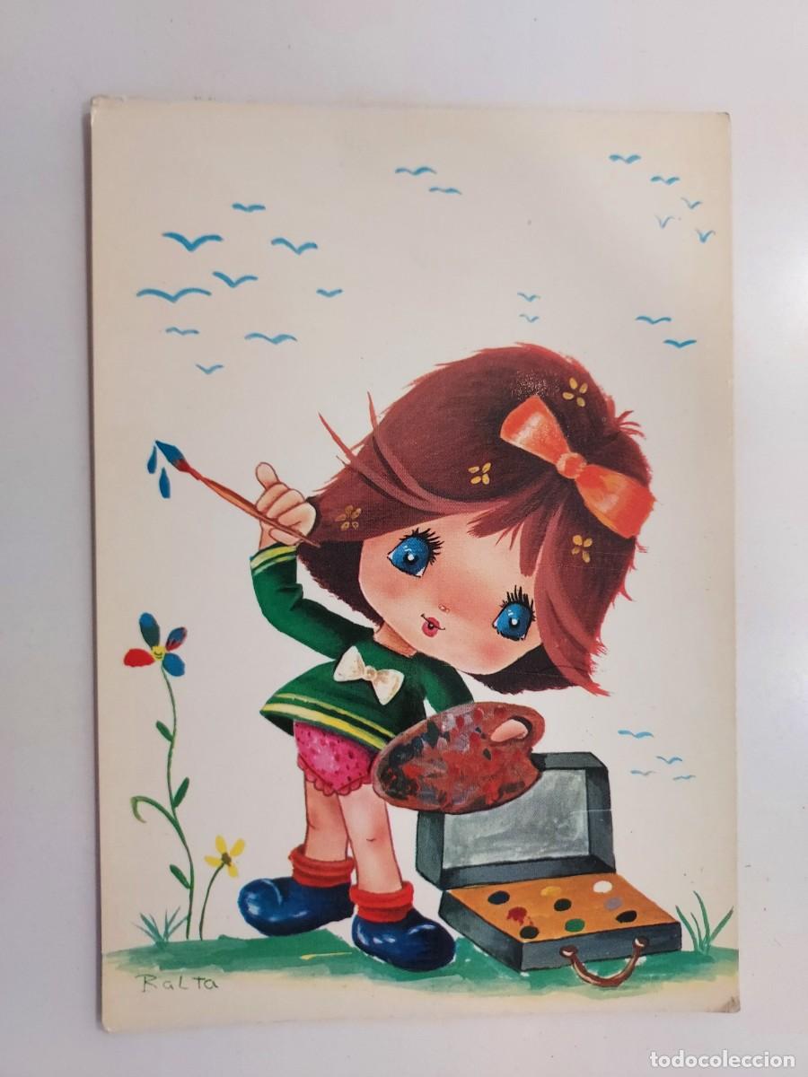 Postales: POSTAL ILUSTRADOR RALTA. CHICA NI&Ntilde;A PINTORA OLEO. 1970. SAVIR. S/C