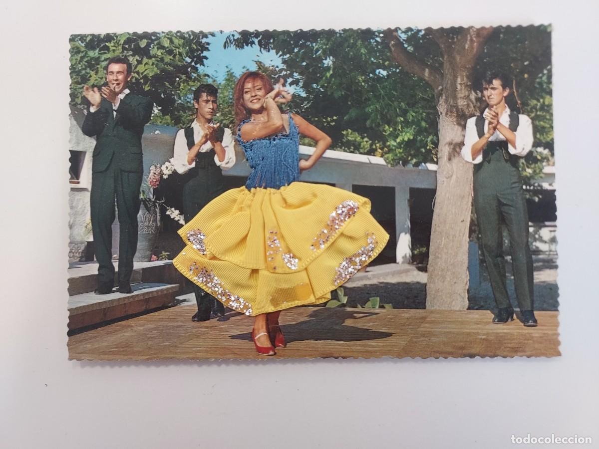 Postales: POSTAL TRAJE REGIONAL GRUPO FLAMENCO. BORDADO HILO VESTIDO TELA. ROSETTE. S/C