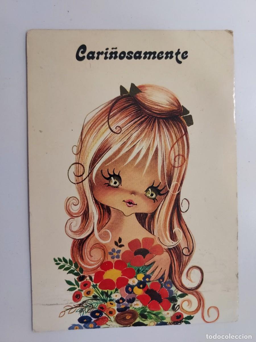 Postales: POSTAL CHICA ENAMORADA CARI&Ntilde;OSAMENTE. SHEPERIADES PARIS. ESCRITA