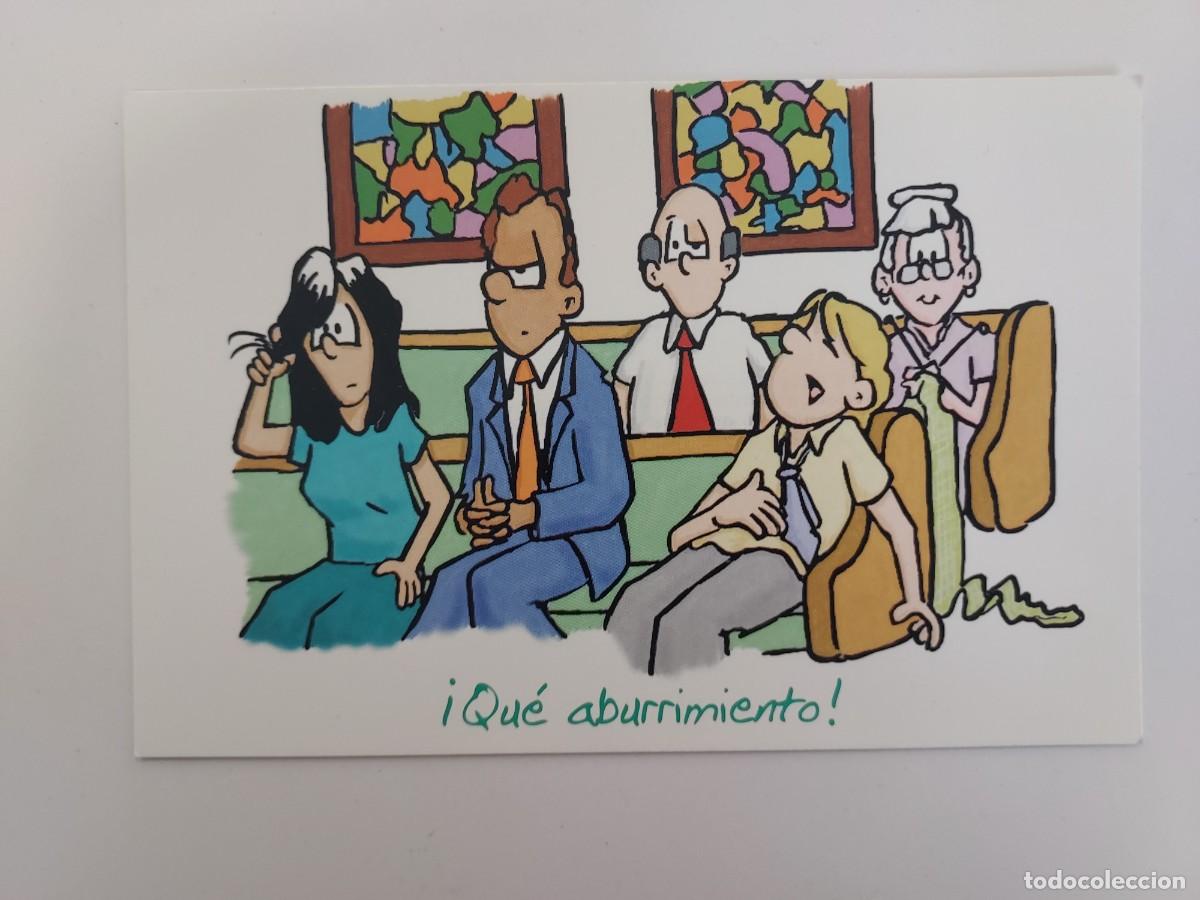 Postales: POSTAL ILUSTRADA. QUE ABURRIMIENTO, LA SIESTA. TRASERA PUBLICIDAD RELIGIOSA. DAMEMASINFO