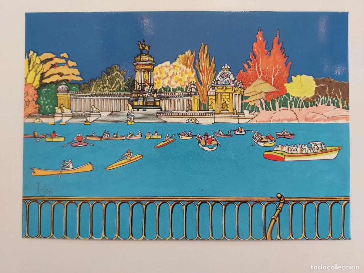 Postales: POSTAL ILUSTRADOR JUSTO BARBOZA. MADRID ESTANQUE DEL RETIRO. 1982. SIN CIRCULAR