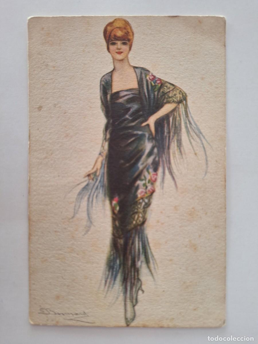Postales: TARJETA POSTAL ILUSTRADA MUJER MODELO TRAJE EPOCA RV 2900