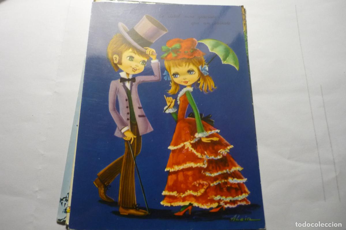 Postales: postal dibujo pareja escrita c y z 6872