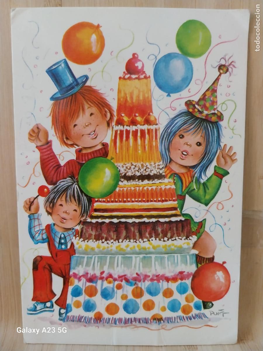 Postales: ILUSTRACION PUIG CUMPLEA&Ntilde;OS FIESTA ED VIKINGO 2127/1 ESCRITA A&Ntilde;OS 60 ORIGINAL