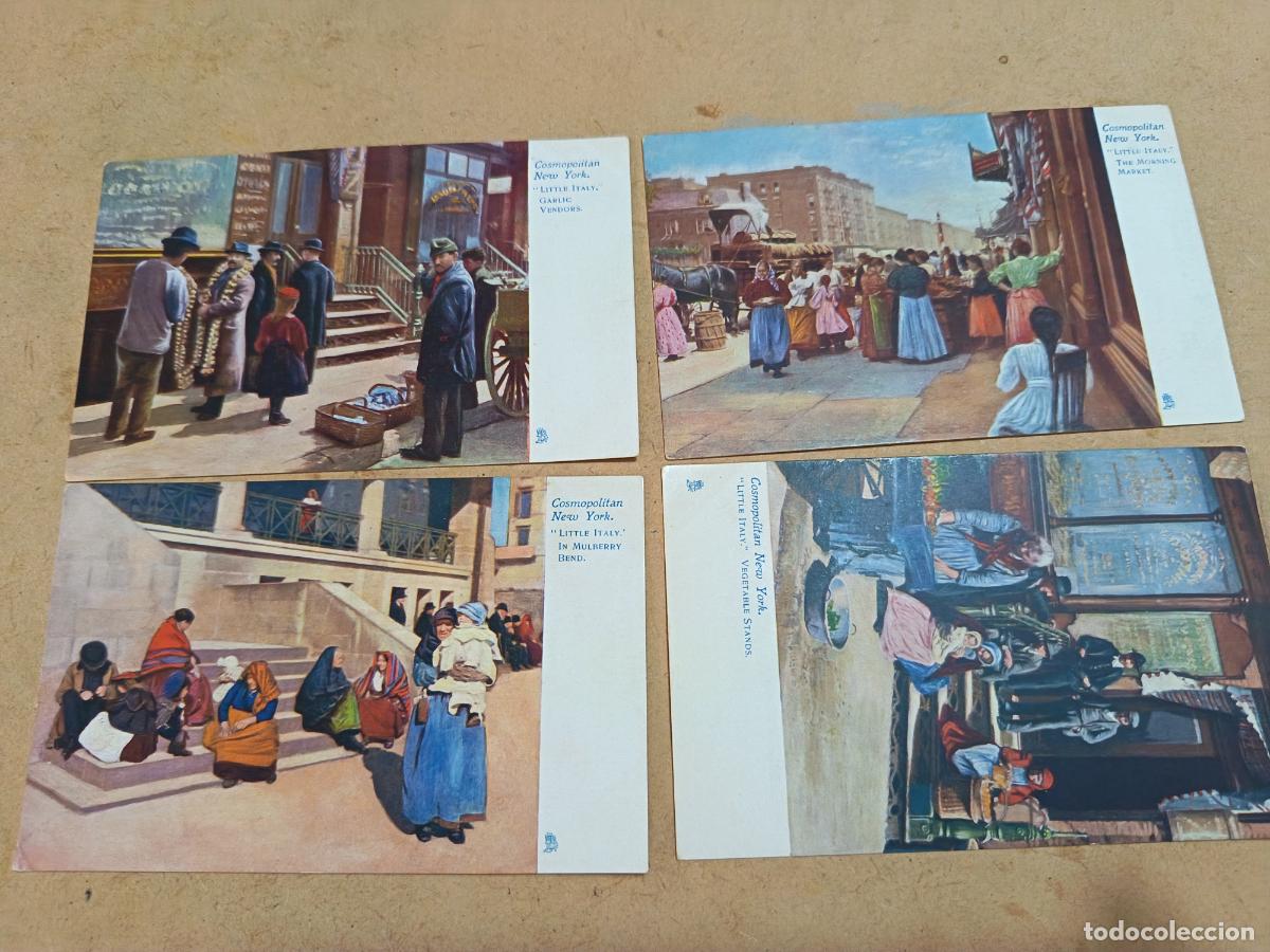 Postales: LOTE DE 4 POSTALES COSMOPOLITAN NEW YORK. LITTLE ITALY.