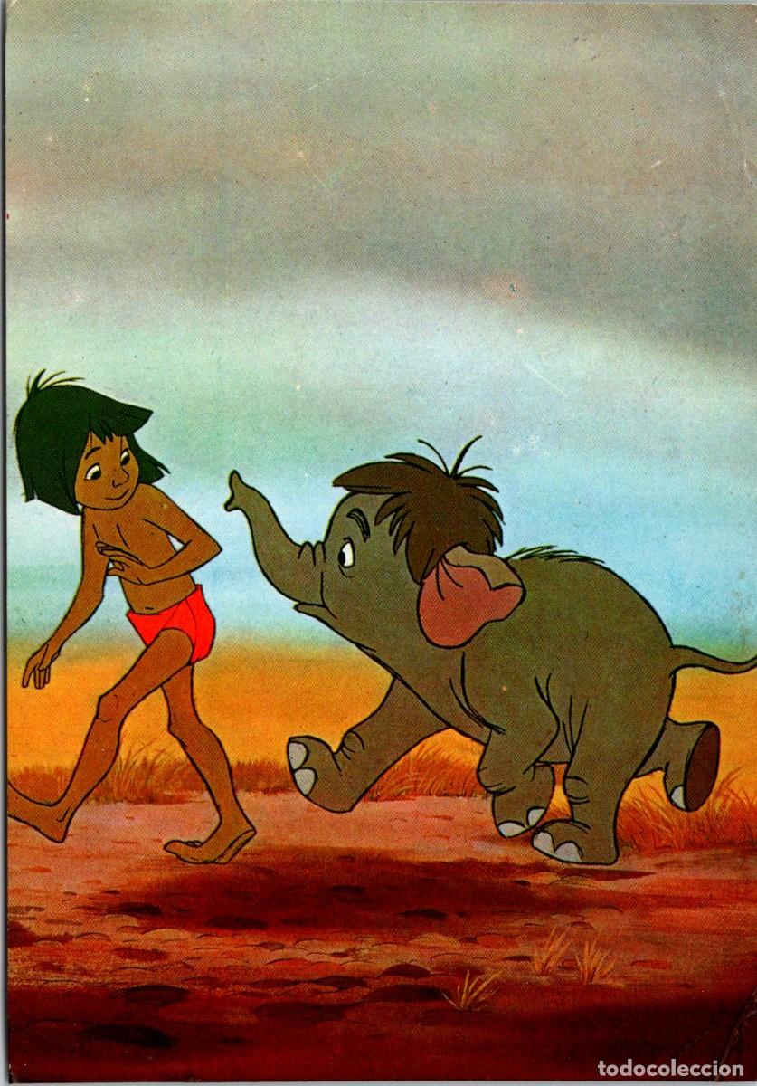 Postales: El Libro de la Selva - (c) Walt Disney Productions n&ordm; 109 - Art Grafiche, Verona -Mowgli y Hathi Jr.