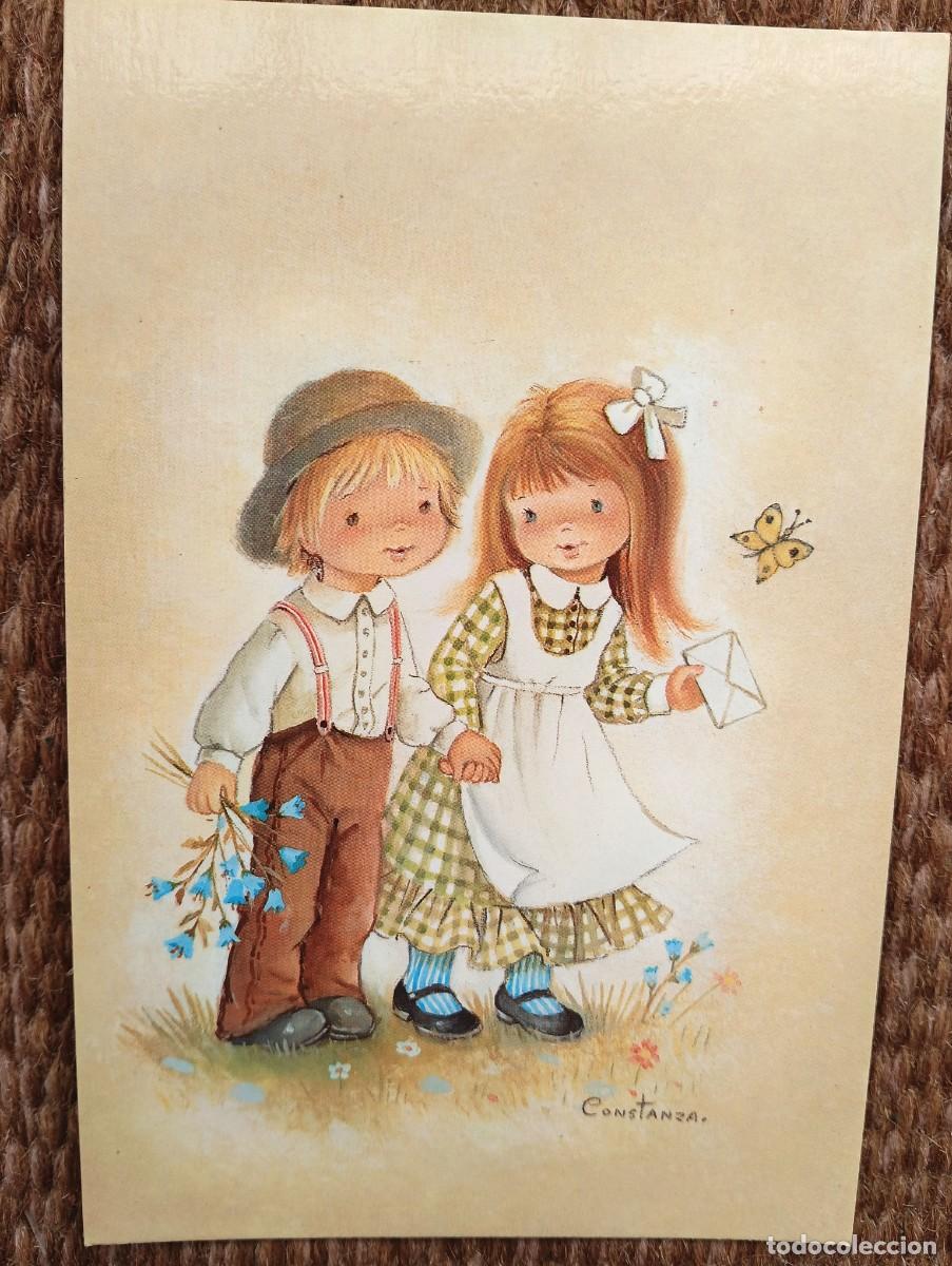 Postales: PAREJA DE NI&Ntilde;OS - ILUSTRACION CONSTANZA - ED. C Y Z