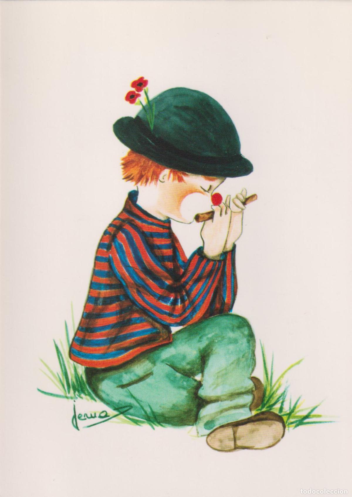 Postales: ILUSTRADOR: JEM&Oacute;, PAYASO, ESCRITO DE KAHLIL GIBRAN &ndash; ATA B905 &ndash; S/C