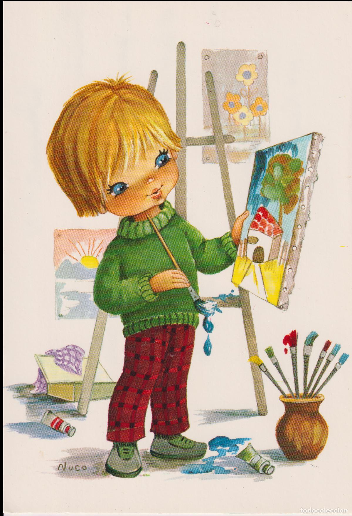 Postales: ILUSTRADOR: NUCO, JOVEN PINTOR &ndash; EDITA CyZ 7277/31 A &ndash; ESCRITA
