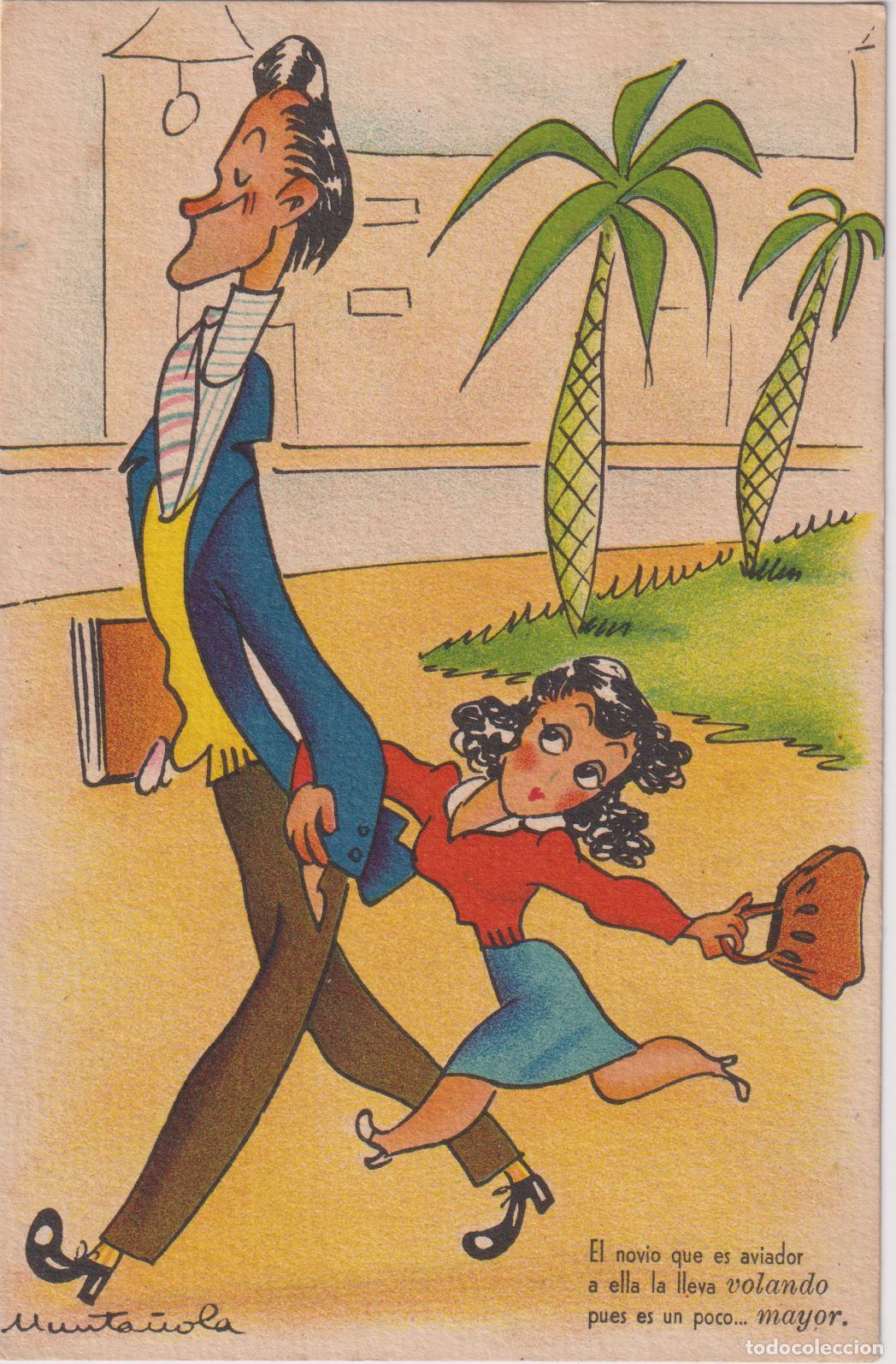 Postales: ILUSTRADOR: MUNTA&Ntilde;OLA, EL NOVIO ES AVIADOR &ndash; ESTAMPERIA RAM SERIE 7 &ndash; ESCRITA