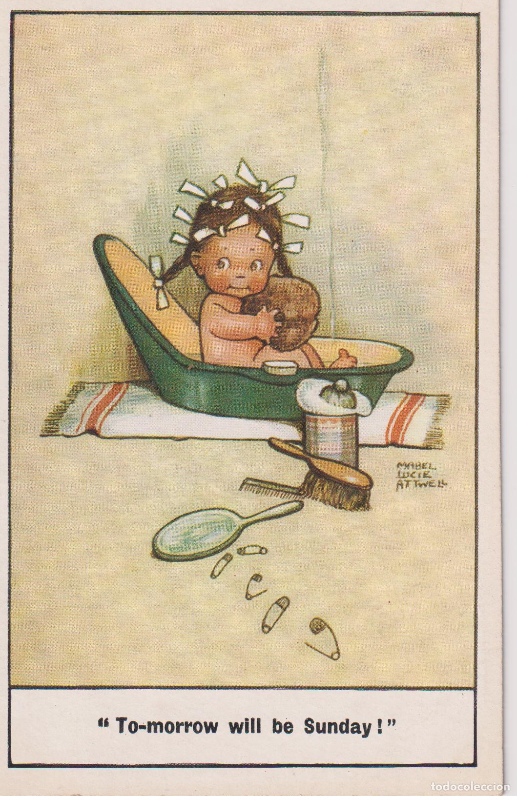 Postales: ILUSTRADOR: MABEL LUCIE ATTWELL, &iexcl;MA&Ntilde;ANA SER&Aacute; DOMINGO! - THE CARLTON 714/6 &ndash; CIRCULADA