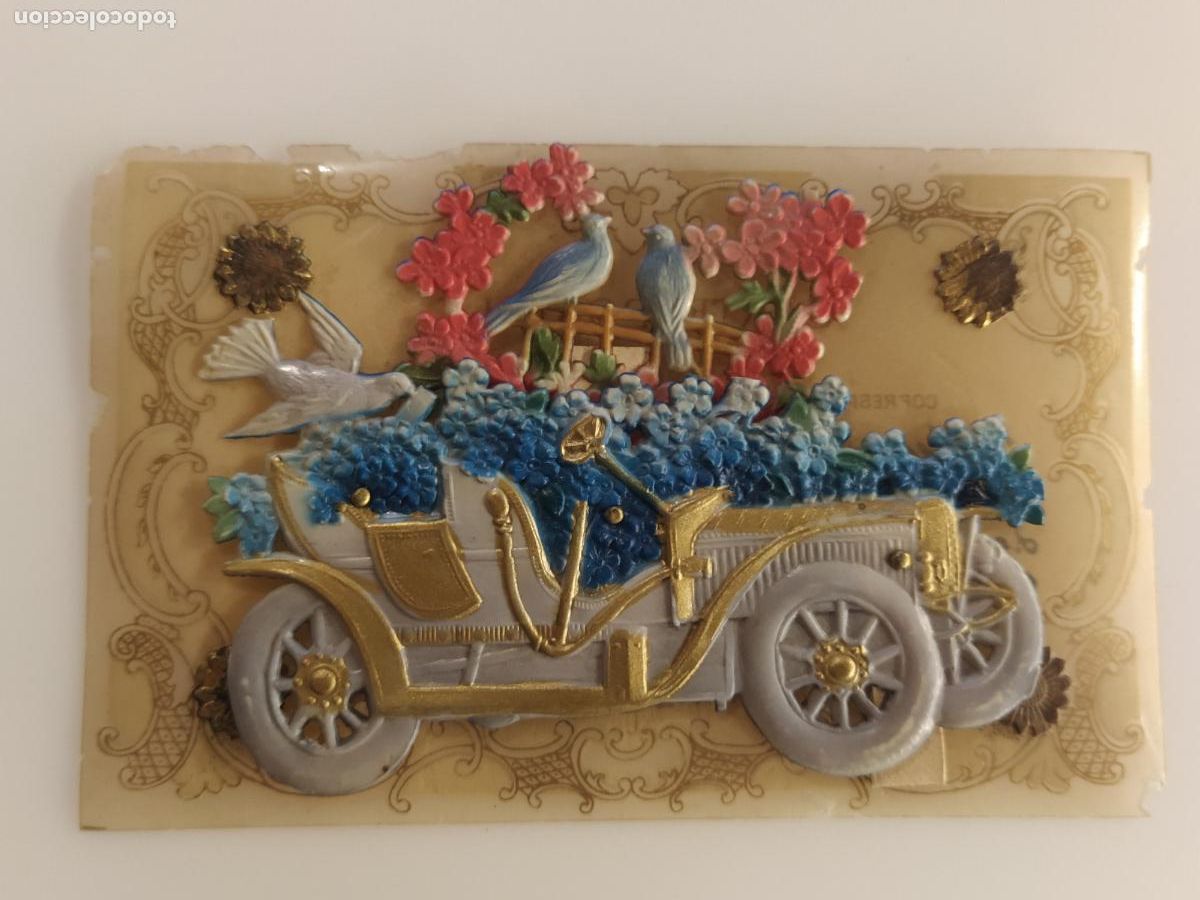 Postales: FELICITACION ANTIGUA MOVIBLE - CARMEN E IGNACIO BOHIGAS & LUISA PRUNES - POSTAL ANTIGUA -(116.378)