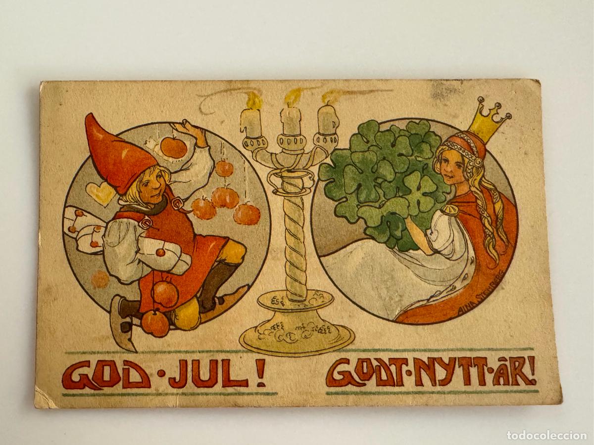 Postales: AINTA STENBERG - GOD JUL ! GODT NYTT AR! - POSTAL ANTIGUA -(116.412)