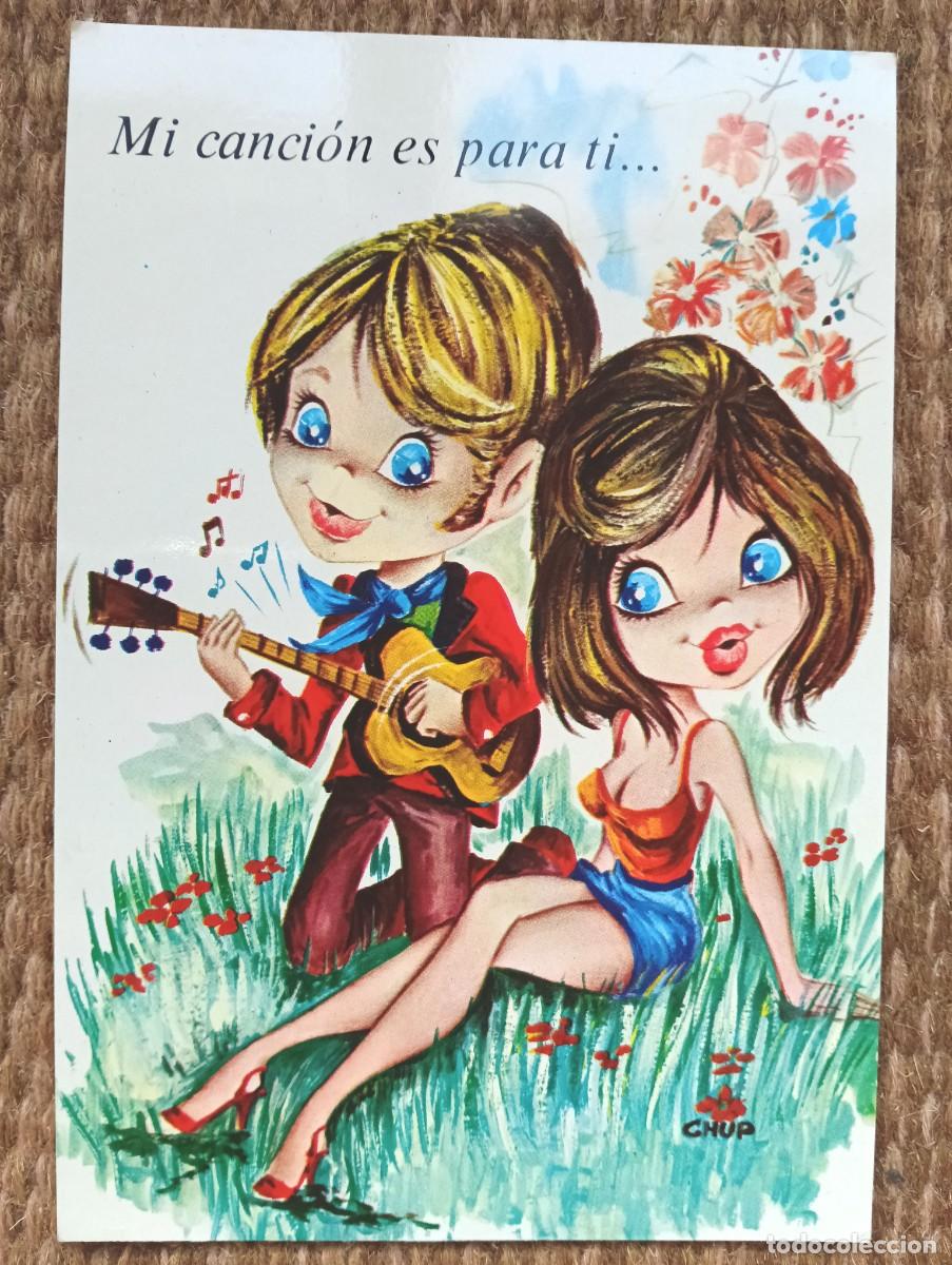 Postales: CHICO A LA GUITARRA - ILUSTRACION CHUP - ED. POSTALES VIKINGO
