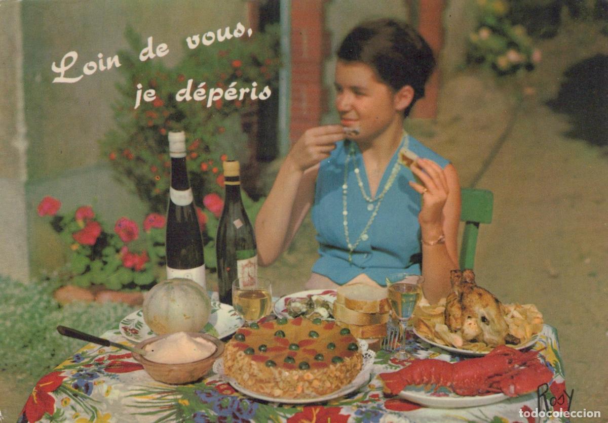 Postales: Humour Loin des Yeux Pres du Coeur Food Card *YAF300
