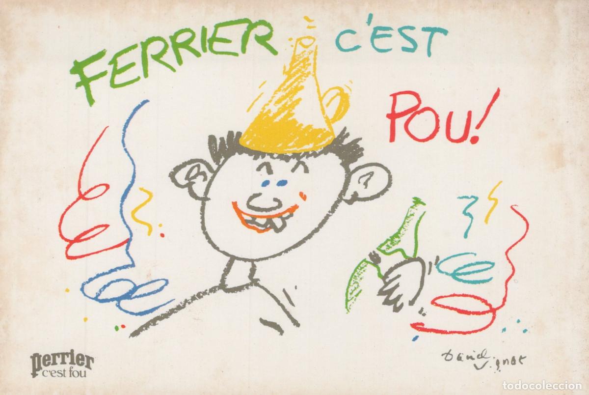 Postales: France Publicit&eacute; Perrier Daniel Vignat Caricature Boisson Unposted *YAF329
