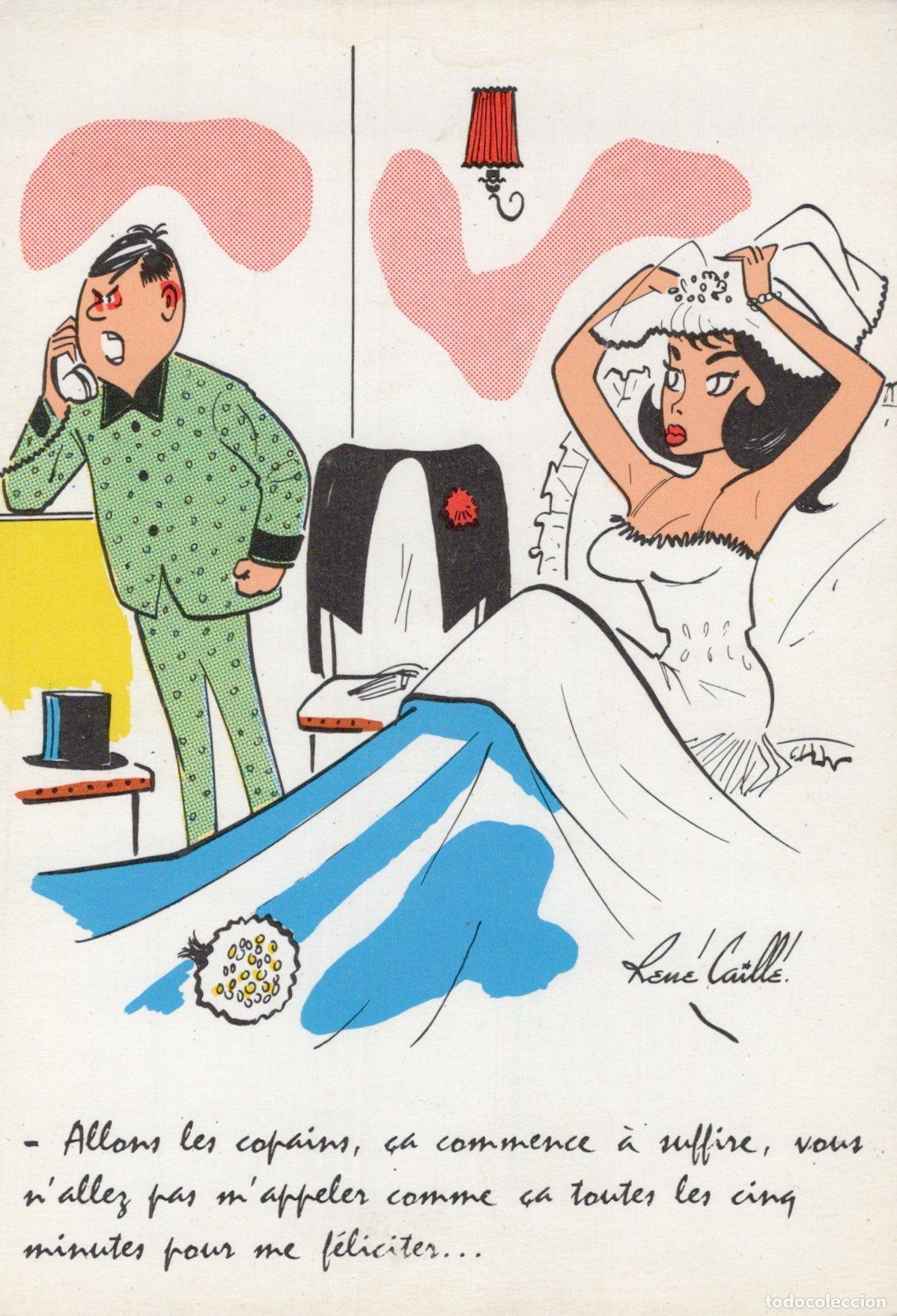Postales: France Humour Mariage Sc&egrave;ne Comique Couple F&eacute;licit&eacute; T&eacute;l&eacute;phone Unposted *YAG095