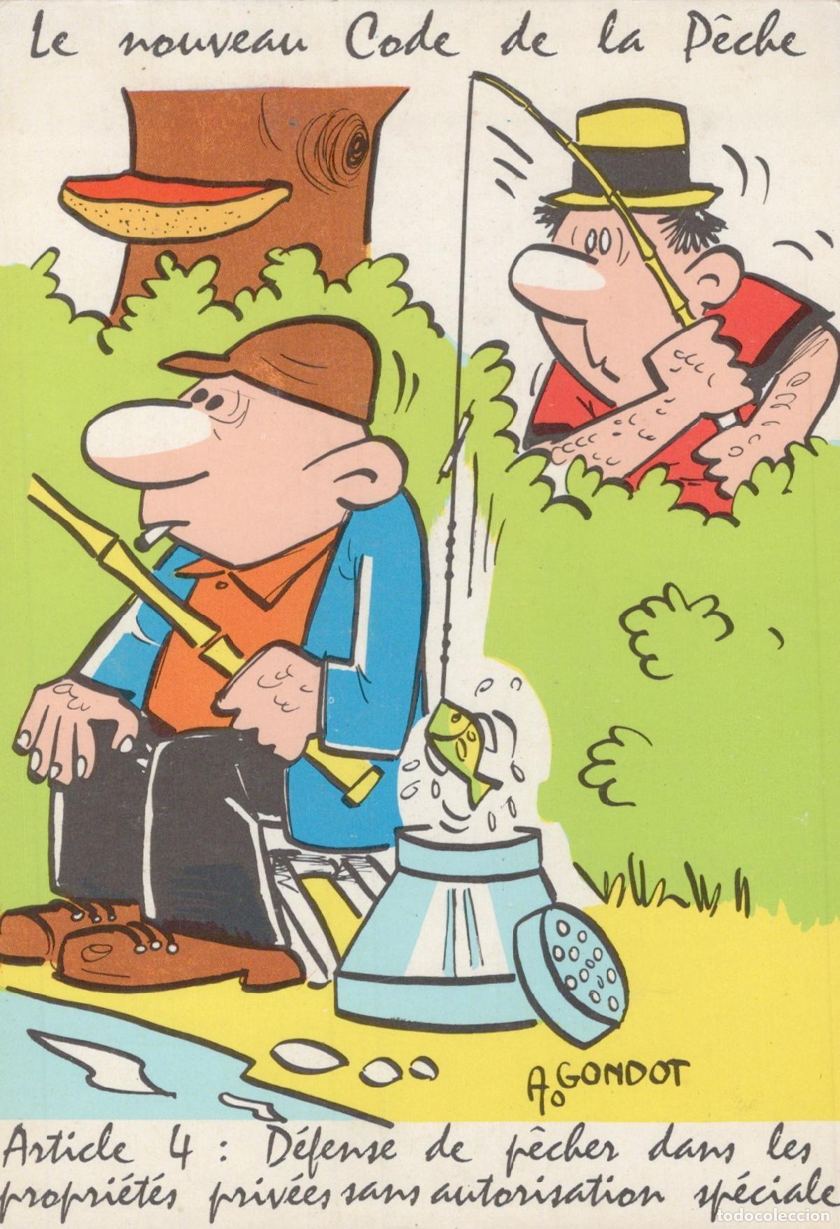 Postales: France Paris Caricature le Nouveau Code de la P&ecirc;che Article 4 Unposted *YAG083