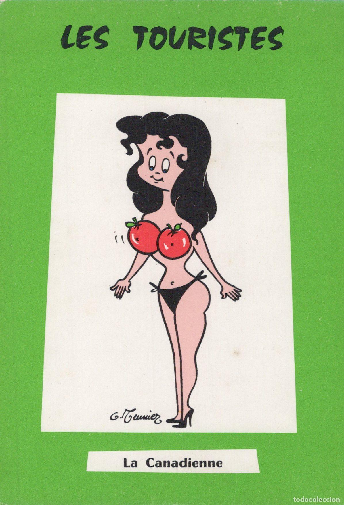 Postales: France Bazemont &Icirc;le de Caricature Femme la Canadienne Unposted *YAG092
