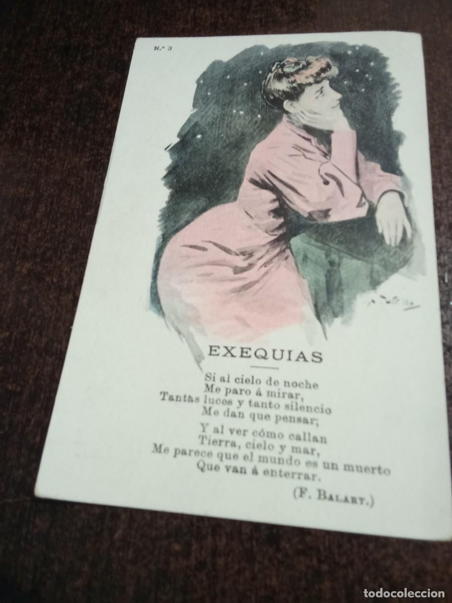 Postales: Postal con ilustracion de Utrillo y poes&iacute;a de F.Balart.