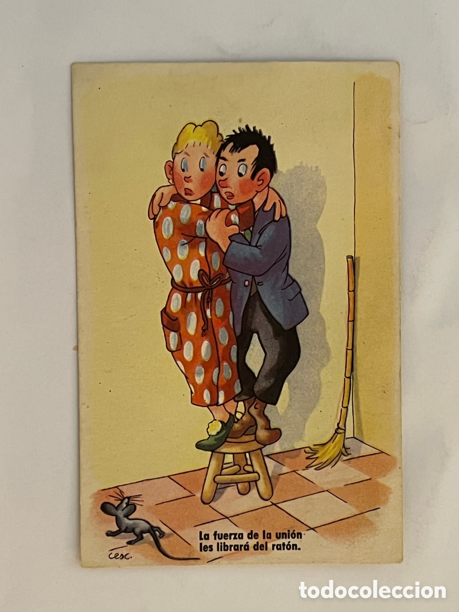 Postales: POSTAL. Dibujos y caricaturas. Edic. Estamper&iacute;a RAM Serie 63, ilustra CESC (h.1950?) circulada