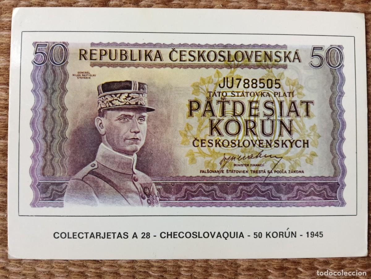 Postales: BILLETE DE 50 KORUN - CHECOSLOVAQUIA 1945 - COLECTARJETAS A28