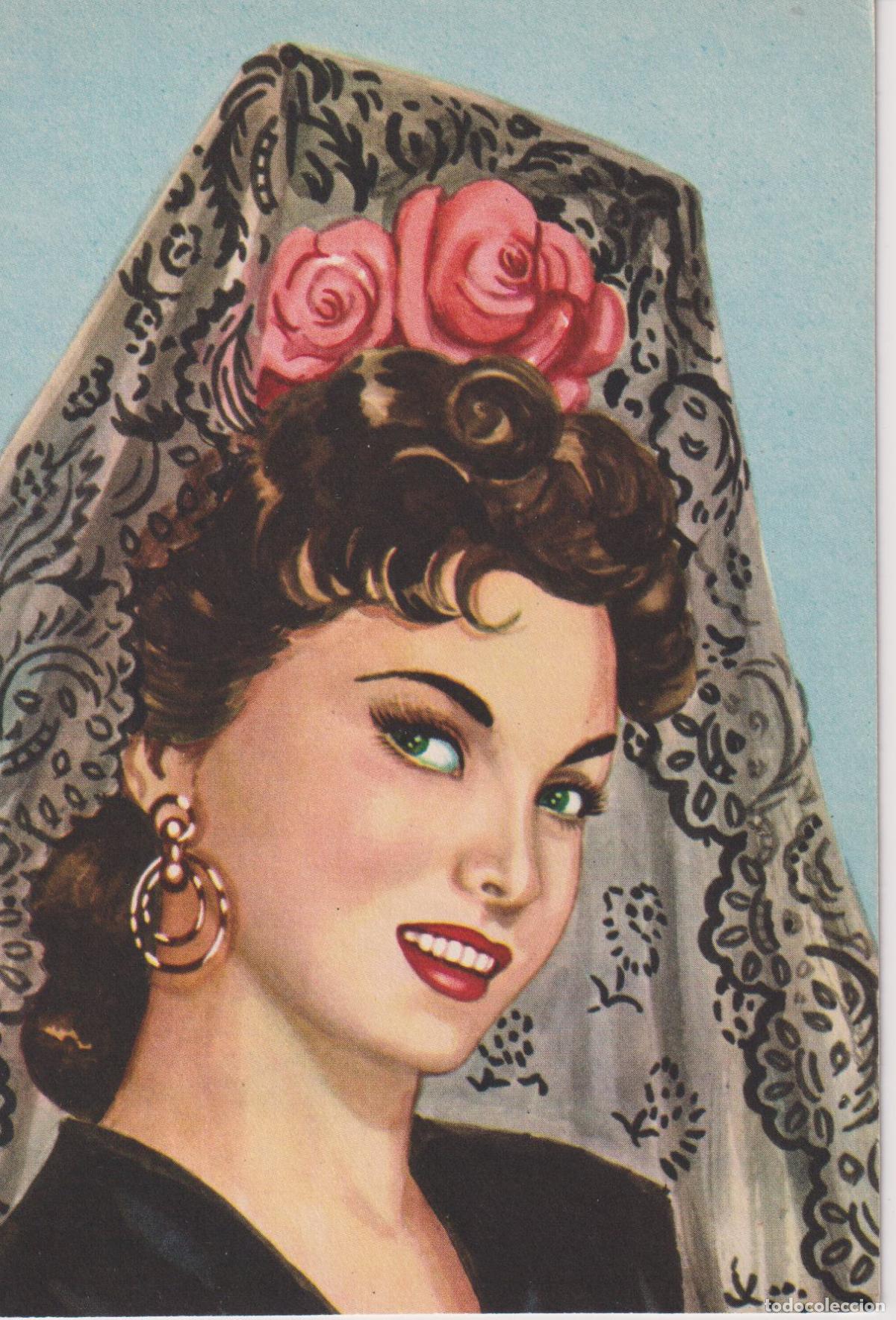 Postales: ILUSTRADOR VERNET, TRAJE T&Iacute;PICO ANDALUZ - EDICIONES E.P. ROSETTE &ndash; S/C