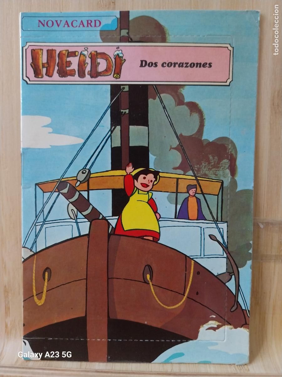 Postales: GITANITOS ORTIZ HEIDI DOS CORAZONES NOVOCARD POSTAL CUENTO PROMO PASTELITOS A&Ntilde;O 1975