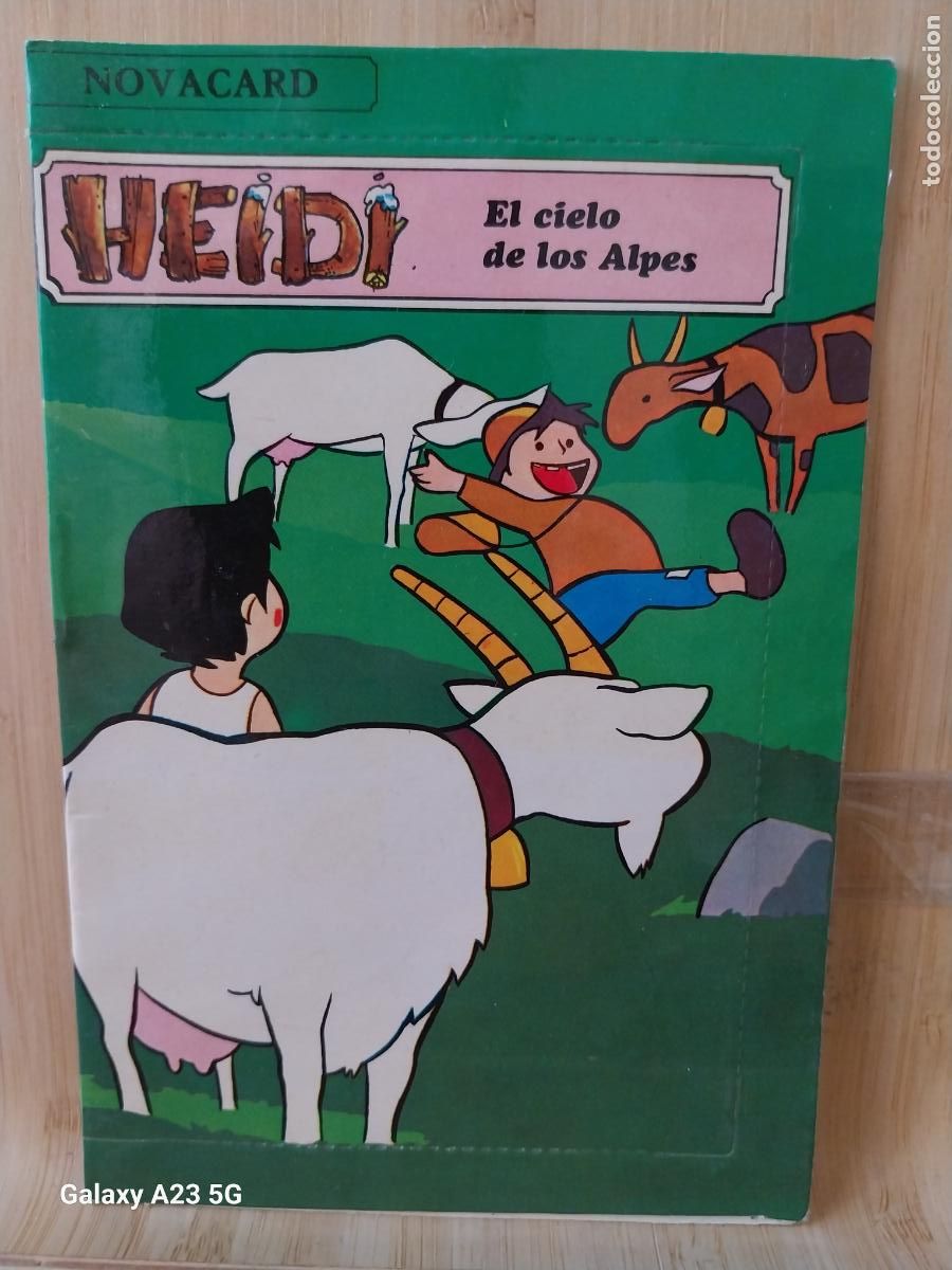 Postales: GITANITOS ORTIZ HEIDI CIELO DE LOS ALPES NOVOCARD POSTAL CUENTO PROMO PASTELITOS A&Ntilde;O 1975