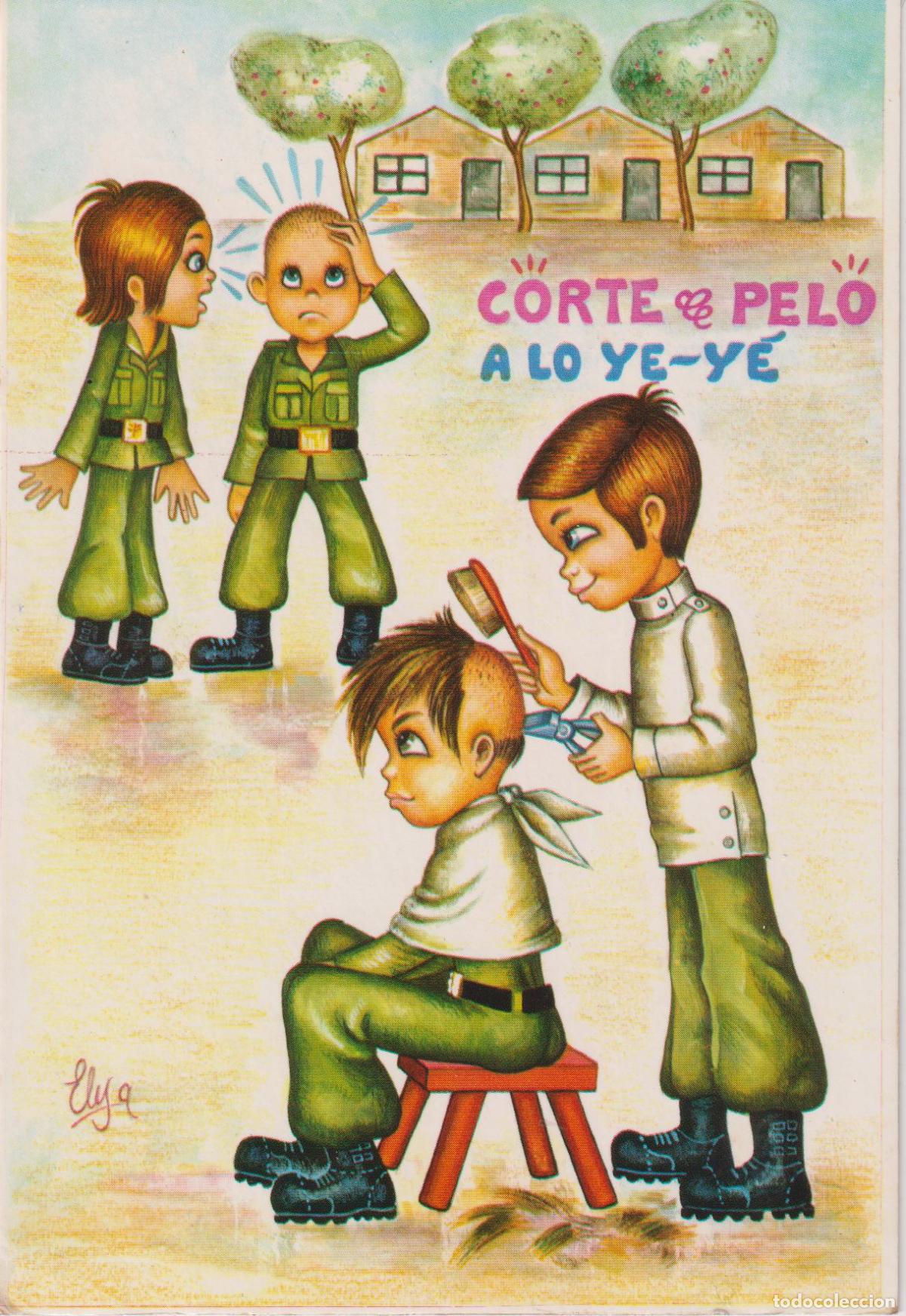 Postales: ILUSTRADOR: ELISA, CORTE DE PELO A LO YE-YE &ndash; POSTALES VIKINDO 2040/4 &ndash; ESCRITA