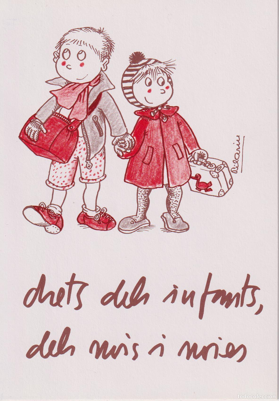 Postales: ILUSTRADOR: PILARIN, DRETS DELS INFANTS &ndash; DORS EXPLICATIU &ndash; ED.COMISSIO DE LA INFANCIA - S/C